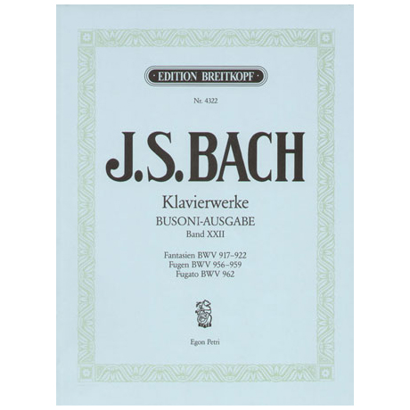 Bach, J. S.: Fantasien, Fugen, Fugato e-Moll 