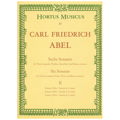 Abel, C. F.: 6 Violinsonaten Band 2 