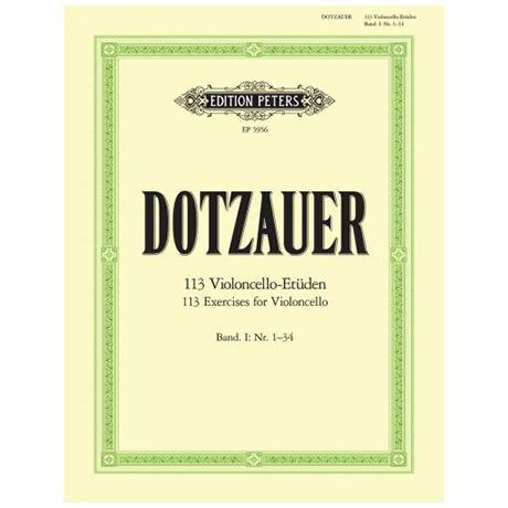 Dotzauer, J. J. F.: 113 Etüden Band 1 (Nr. 1-34) 