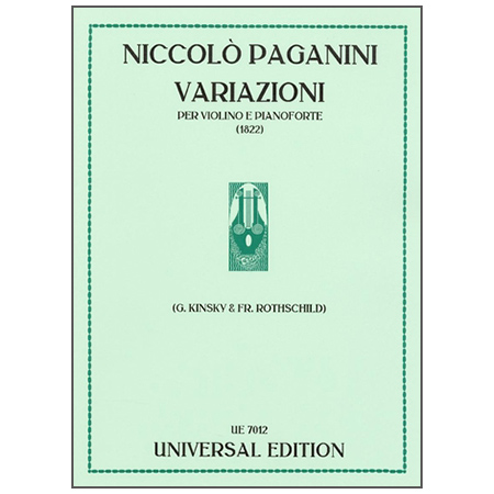 Paganini, N.: Variationen über ein Thema von Giuseppe Weigl 