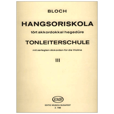 Bloch, J.: Tonleiterschule Op. 5 Nr. 3 