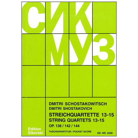 Schostakowitsch, D.: Streichquartette Nr. 13-15 