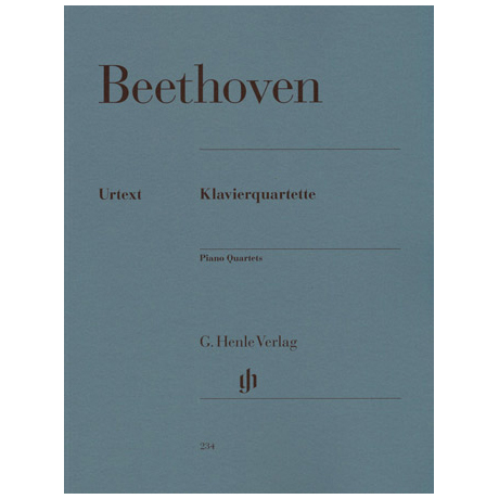 Beethoven, L. v.: Klavierquartette Es-Dur Op. 16, Es-, D-, C-Dur WoO 36/1-3 Urtext 