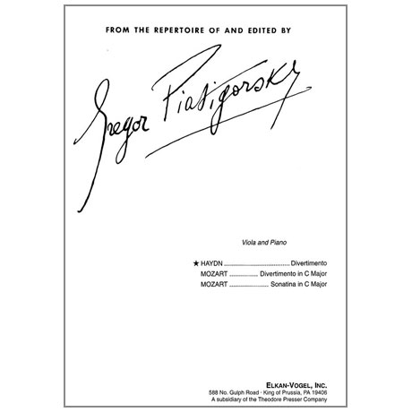 Haydn, J.: Divertimento D-Dur 