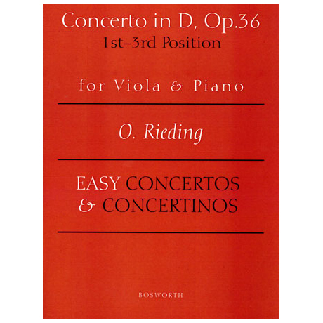Rieding, O.: Concerto in D-Dur op. 36 