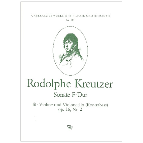 Kreutzer, R.:  Sonate F-Dur op.16,2 für Violine und Violoncello (Kontrabass) 
