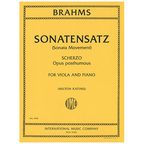 Brahms, J.: Violinsonatinensatz und Scherzo Op.posth. 