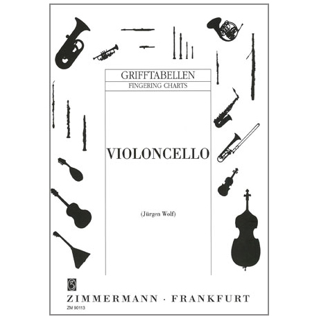 Grifftabelle für Violoncello 