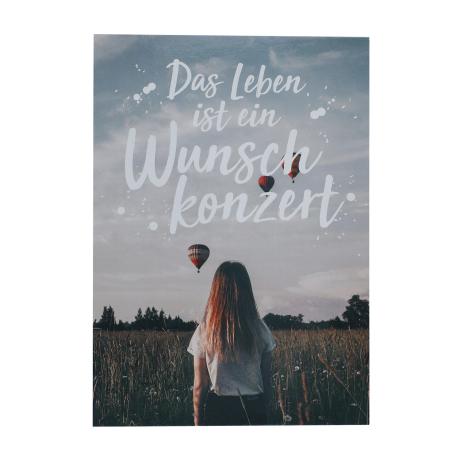 Postkarte Das Leben ist ein Wunschkonzert 