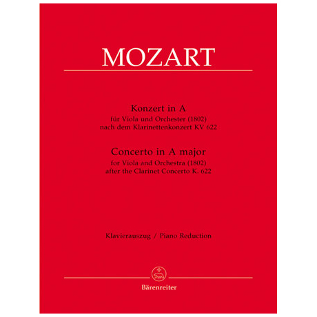 Mozart, W. A.: Violakonzert A-Dur KV 622 