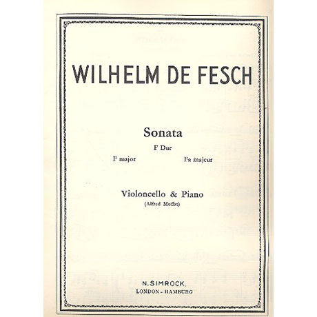 De Fesch, W.: Violoncellosonate F-Dur 