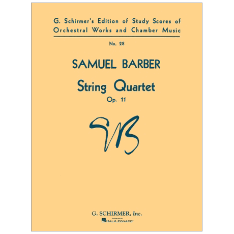 Barber, S.: String Quartet Op. 11 