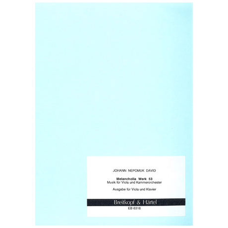 David, J. N.: Melancholia Werk 53 (1958) 