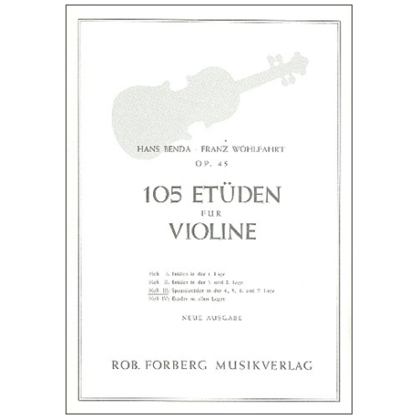 Benda, H./Wohlfahrt F.: 105 Etüden Op. 45 Band 3 