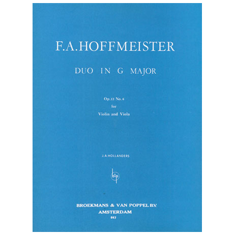 Hoffmeister, F. A.: Duett Op. 13/6 G-Dur 