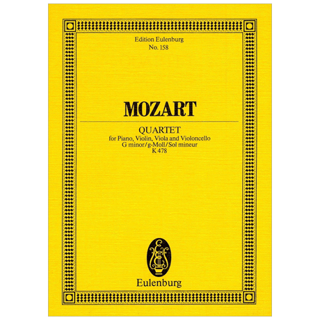 Mozart, W. A.: Quartett  KV478 g-Moll 