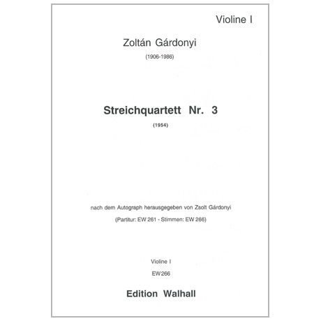 Gárdonyi, Z.: Streichquartett Nr. 3 (1954) 
