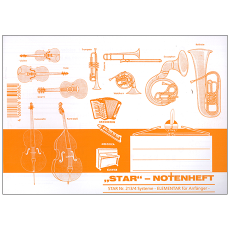 STAR Notenheft für den Anfangsunterricht DIN A5 quer 