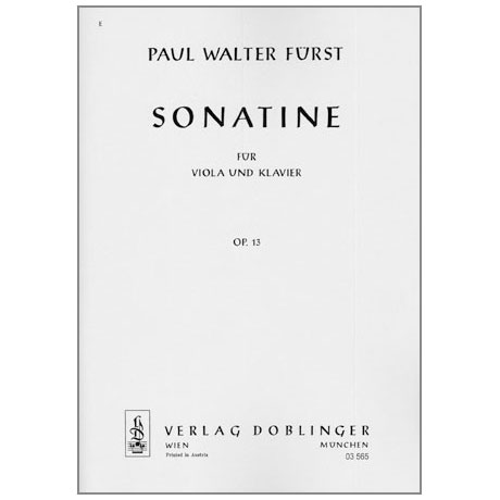 Fürst, P. W.: Violasonatine Op. 13 