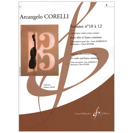 Corelli, A.: Sonates no.10 à 12 op.5 pour violon et basse continue 