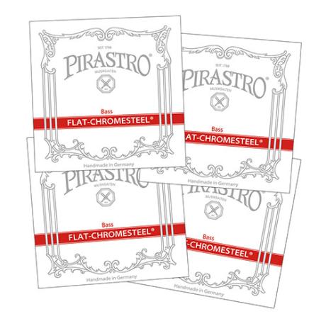 FLAT-CHROMESTEEL Basssaiten SATZ von Pirastro mittel
