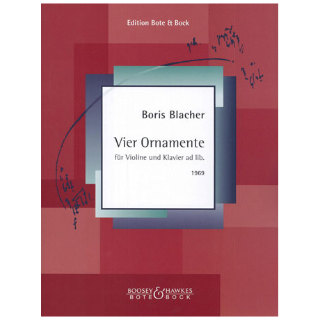 Blacher, B.: Vier Ornamente 