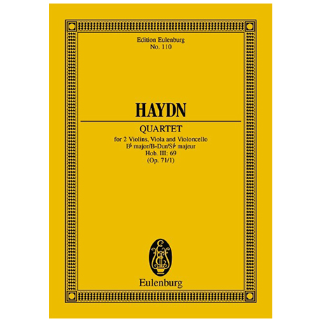 Haydn, J.: Streichquartett Op. 71/1 Hob. III: 69 B-Dur 