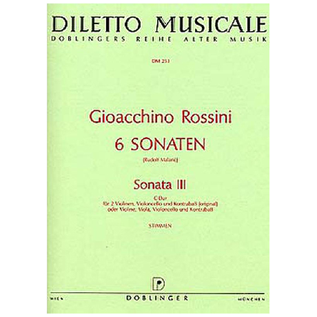 Rossini, G. A.: Sonata Nr. 3 C-Dur – Stimmen 