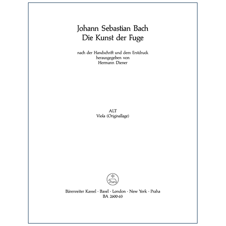 Bach, J. S.: Die Kunst der Fuge BWV 1080 – Viola 