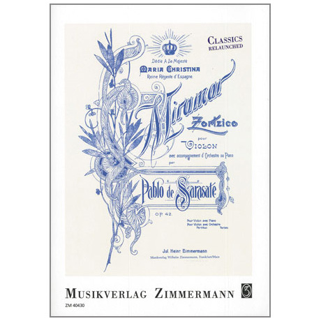 Sarasate, P. d.: Miramar — Zortzico Op. 42 