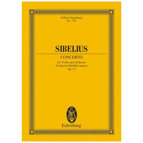 Sibelius, J.: Violinkonzert Op. 47 d-Moll – Partitur 