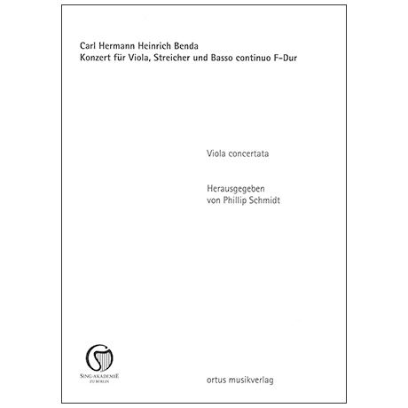 Benda, C. H. H.: Violakonzert F-Dur – Stimmensatz 