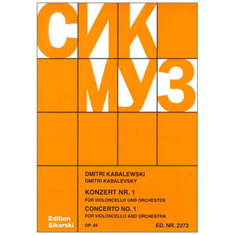 Kabaleswki, D.: Konzert Nr. 1 Op. 49 für Violoncello und Orchester 