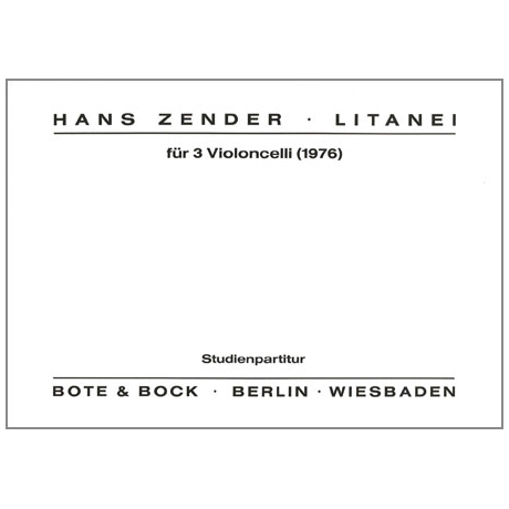 Zender, H.: Litanei 