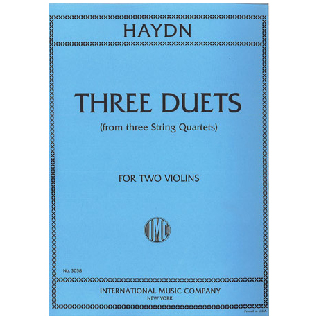 Haydn, J.: 3 Duette Hob. III: 40, 20, 23a 
