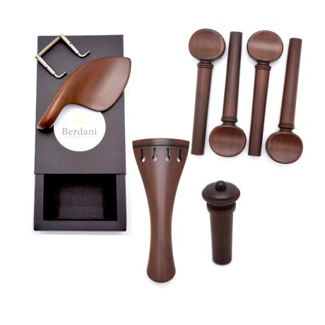 BERDANI Französische Garnitur für Violine Dark Boxwood