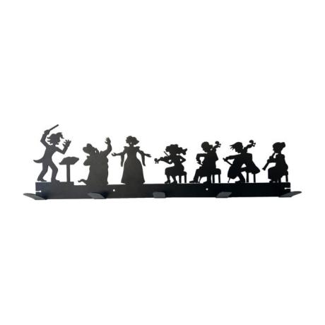Garderobenhaken Musical Silhouette schwarz