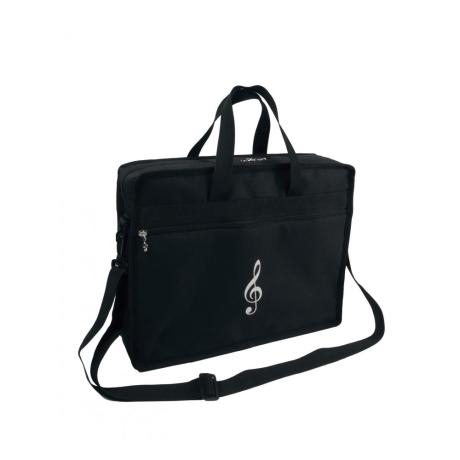 Notentasche Violinschlüssel schwarz