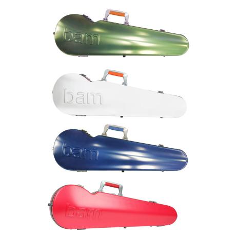 GRAFFITI HIGHTECH Contoured Violin Case von BAM 4/4 | weiß/orange
