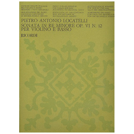 Locatelli, P. A.: Violinsonate Op. 6/12 d-Moll 