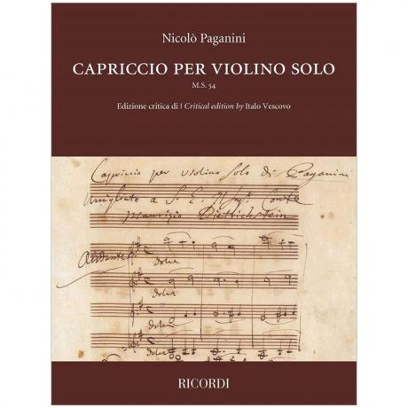 Paganini, N.: Capriccio per violino solo M.S. 54 