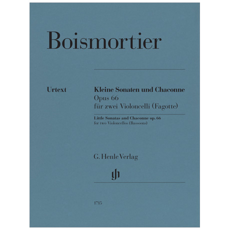 Boismortier, J.: Kleine Sonaten und Chaconne op. 66 für zwei Violoncelli (Fagotte) 