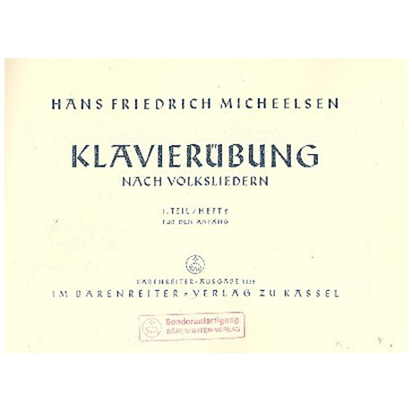 Micheelsen, H. F.: Klavierübung nach Volksliedern, Heft 2 