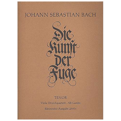 Bach, J. S.: Die Kunst der Fuge BWV 1080 – Viola oder Viola da Gamba 
