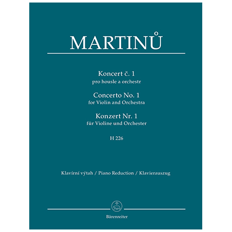 Martinů, B.: Violinkonzert Nr. 1 H 226 