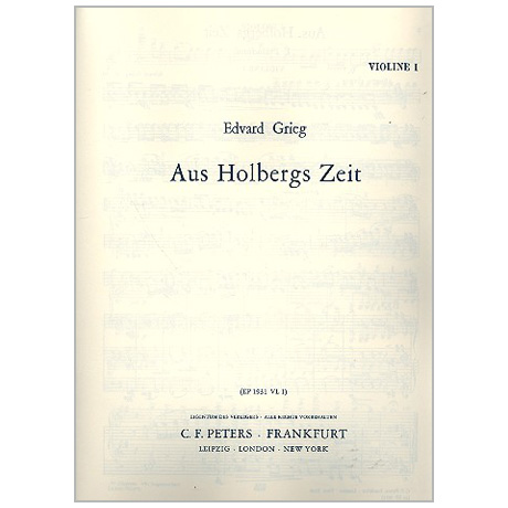 Grieg, E.: Suite »Aus Holbergs Zeit« Op. 40 G-Dur – Einzelstimmen Violine 1