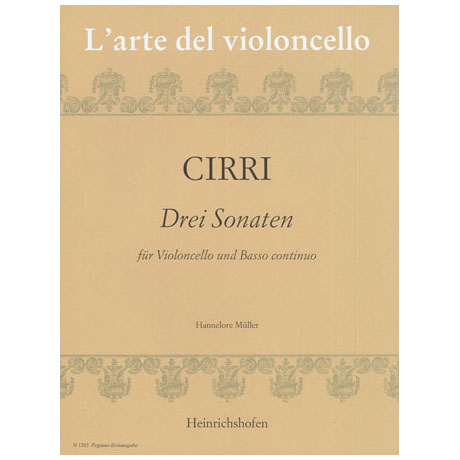 Cirri, G. B.: 3 Violoncellosonaten 