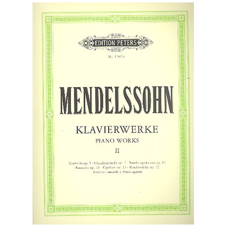 Mendelssohn Bartholdy, F.: Klavierwerke Band II 