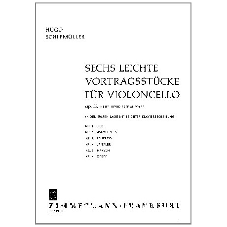 Schlemüller, H.: 6 leichte Vortragsstücke Op. 12/3 