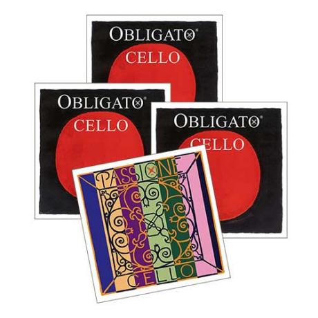 PASSIONE/OBLIGATO Cellosaiten SATZ von Pirastro 4/4 | mittel